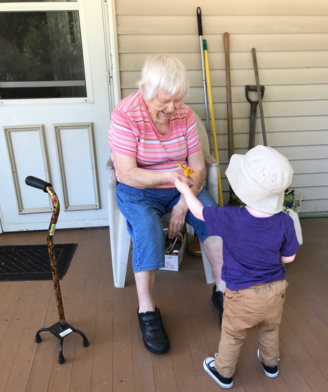 Iris with the author’s son